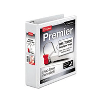 Premier Easy Open Clearvue Locking Slant-d Ring Binder, 3 Rings, 2" Capacity, 11 X 8.5, White