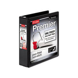 Premier Easy Open Clearvue Locking Slant-d Ring Binder, 3 Rings, 2" Capacity, 11 X 8.5, Black
