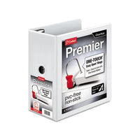 Premier Easy Open Clearvue Locking Slant-d Ring Binder, 3 Rings, 5" Capacity, 11 X 8.5, White