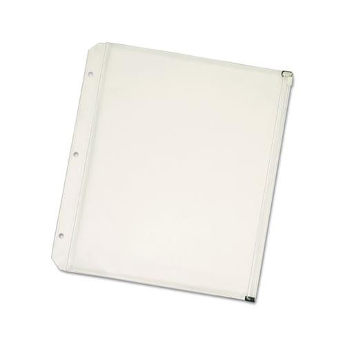 Expanding Zipper Binder Pockets, 11 X 8 1-2, Clear, 3-pack