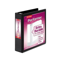 Performer Clearvue Slant-d Ring Binder, 3 Rings, 2" Capacity, 11 X 8.5, Black