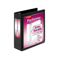 Performer Clearvue Slant-d Ring Binder, 3 Rings, 3" Capacity, 11 X 8.5, Black