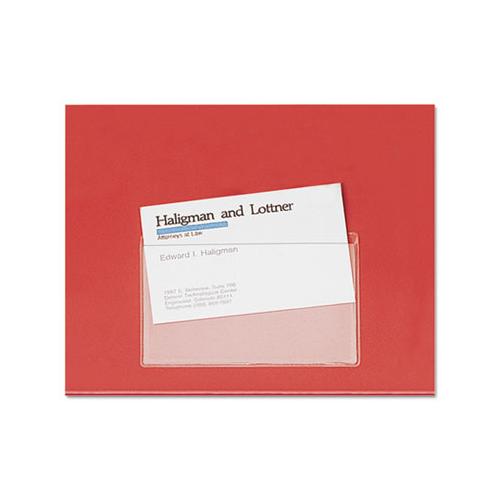 Hold It Poly Business Card Pocket, Top Load, 3 3-4 X 2 3-8, Clear, 10-pack