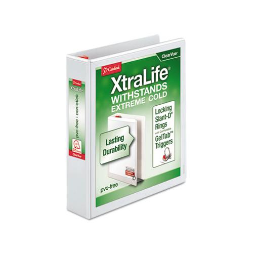 Xtralife Clearvue Non-stick Locking Slant-d Ring Binder, 3 Rings, 1.5" Capacity, 11 X 8.5, White