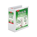 Xtralife Clearvue Non-stick Locking Slant-d Ring Binder, 3 Rings, 4" Capacity, 11 X 8.5, White
