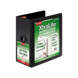 Xtralife Clearvue Non-stick Locking Slant-d Ring Binder, 3 Rings, 5" Capacity, 11 X 8.5, Black