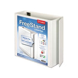 Freestand Easy Open Locking Slant-d Ring Binder, 3 Rings, 4" Capacity, 11 X 8.5, White