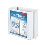 Freestand Easy Open Locking Slant-d Ring Binder, 3 Rings, 5" Capacity, 11 X 8.5, White