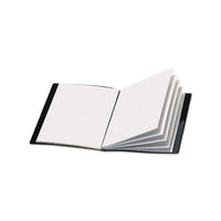 Showfile Display Book W-custom Cover Pocket, 12 Letter-size Sleeves, Black