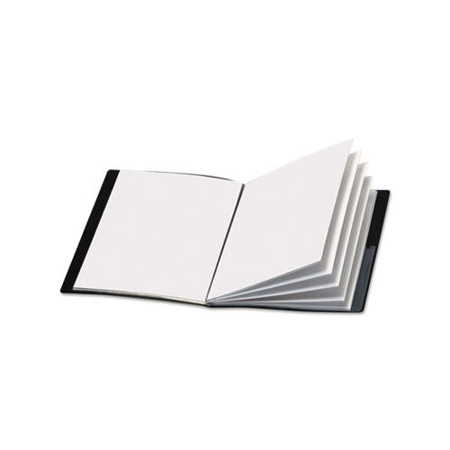 Showfile Display Book W-custom Cover Pocket, 12 Letter-size Sleeves, Black