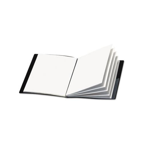 Showfile Display Book W-custom Cover Pocket, 24 Letter-size Sleeves, Black