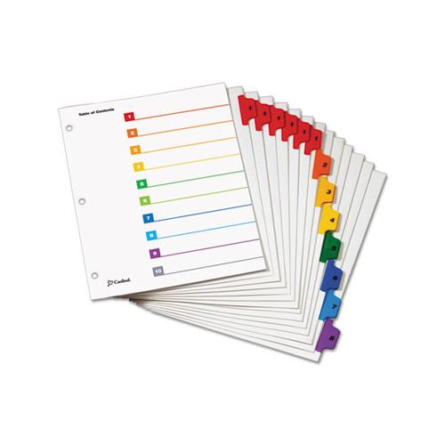 Onestep Printable Table Of Contents And Dividers, 8-tab, 1 To 8, 11 X 8.5, White, 6 Sets