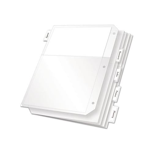 Poly Ring Binder Pockets, 11 X 8.5, Clear, 5-pack