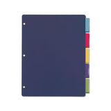 Poly Index Dividers, 5-tab, 11 X 8.5, Assorted, 4 Sets
