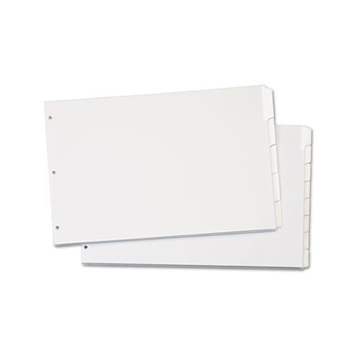Write 'n Erase Tabloid Index Dividers, 8-tab, 11 X 17, White, 1 Set