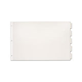 Paper Insertable Dividers, 5-tab, 11 X 17, White, 1 Set