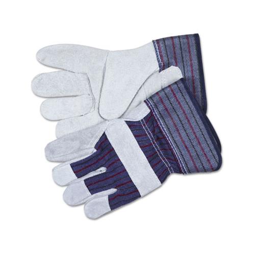 Split Leather Palm Gloves, X-large, Gray, Pair