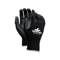 Economy Pu Coated Work Gloves, Black, X-large, 1 Dozen