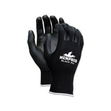 Economy Pu Coated Work Gloves, Black, X-small, 1 Dozen