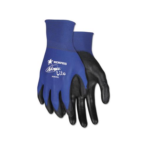 Ultra Tech Tactile Dexterity Work Gloves, Blue-black, Large, 1 Dozen