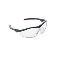 Storm Wraparound Safety Glasses, Black Nylon Frame, Clear Lens, 12-box