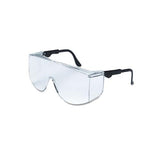 Tacoma Wraparound Safety Glasses, Black Frames, Clear Lenses