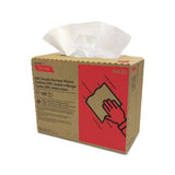Tuff-job Double Recrepe Wipers, 9 3-4 X 16 1-2, White, 100-box, 8 Box-carton