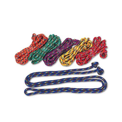 Braided Nylon Jump Ropes, 8ft, 6 Assorted-color Jump Ropes-set