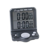Dual Timer-clock W-jumbo Display, Lcd, 3 1-2 X 1 X 4 1-2