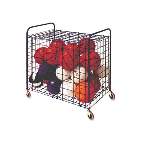 Lockable Ball Storage Cart, 24-ball Capacity, 37w X 22d X 20h, Black