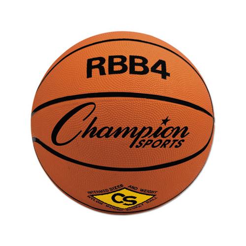 Rubber Sports Ball, For Basketball, No. 6, Intermediate Size, Orange