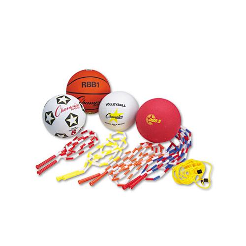 Physical Education Kit W-seven Balls, 14 Jump Ropes, Assorted Colors