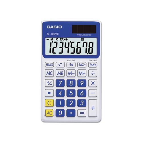 Sl-300svcbe Handheld Calculator, 8-digit Lcd, Blue