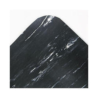 Cushion-step Surface Mat, 36 X 72, Marbleized Rubber, Black