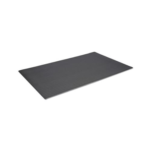 Ribbed Vinyl Anti-fatigue Mat, 24 X 36, Black