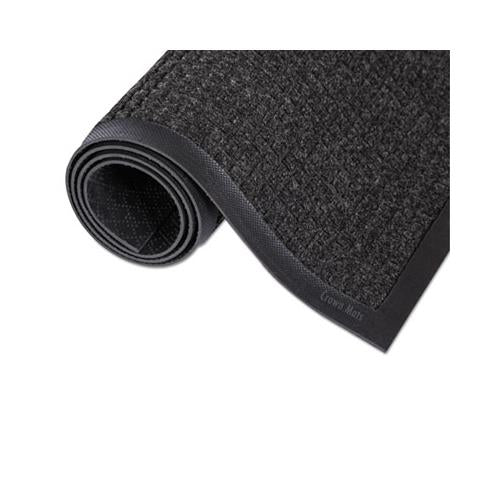 Super-soaker Wiper Mat With Gripper Bottom, Polypropylene, 24 X 36, Charcoal