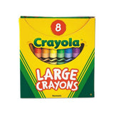 Large Crayons, Tuck Box, 8 Colors-box