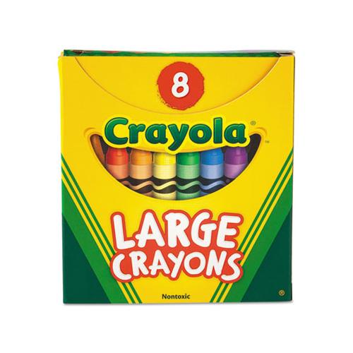 Large Crayons, Tuck Box, 8 Colors-box