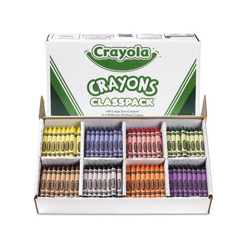 Classpack Large Size Crayons, 50 Each Of 8 Colors, 400-box