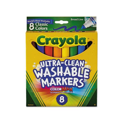 Ultra-clean Washable Markers, Broad Bullet Tip, Classic Colors, 8-pack