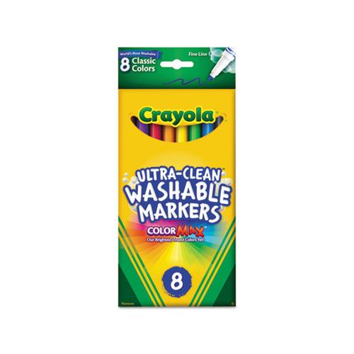 Ultra-clean Washable Markers, Fine Bullet Tip, Classic Colors, 8-pack