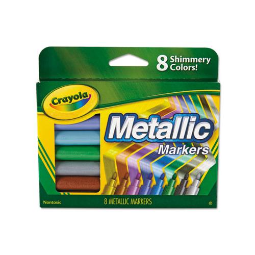 Metallic Markers, Medium Bullet Tip, Assorted Colors, 8-set