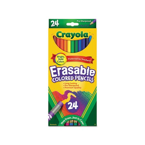 Erasable Color Pencil Set, 3.3 Mm, 2b (#1), Assorted Lead-barrel Colors, 24-pack