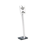 Info Sign Duo Floor Stand, Letter-size Inserts, 15 X 46 1-2, Clear