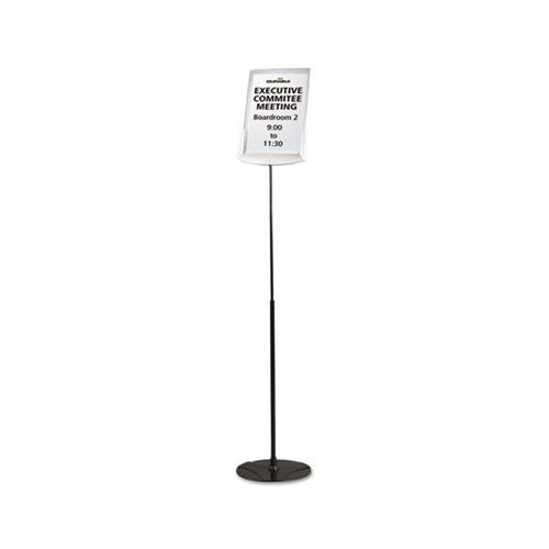 Sherpa Infobase Sign Stand, Acrylic-metal, 40"-60" High, Gray