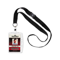 Id-security Card Holder Set, Vertical-horizontal, Lanyard, Clear, 10-pack