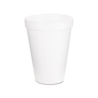 Foam Drink Cups, 12oz, White, 1000-carton