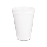 Foam Drink Cups, 12oz, White, 1000-carton