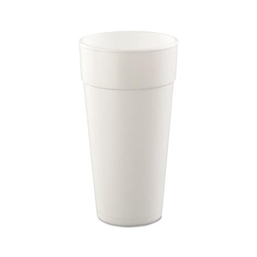 Foam Drink Cups, Hot-cold, 24oz, White, 25-bag, 20 Bags-carton