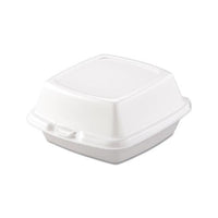 Carryout Food Containers, Foam, 1-comp, 5 7-8 X 6 X 3, White, 500-carton